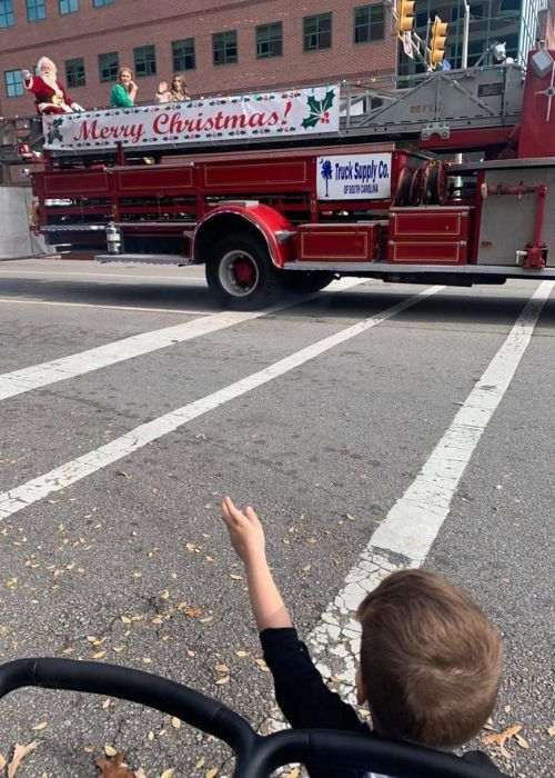 Christmas parade with Santa in Columbia, SC