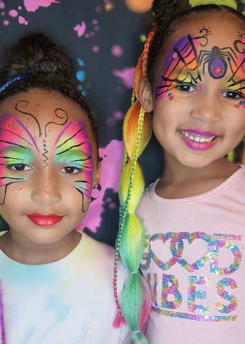 Children with facepainting