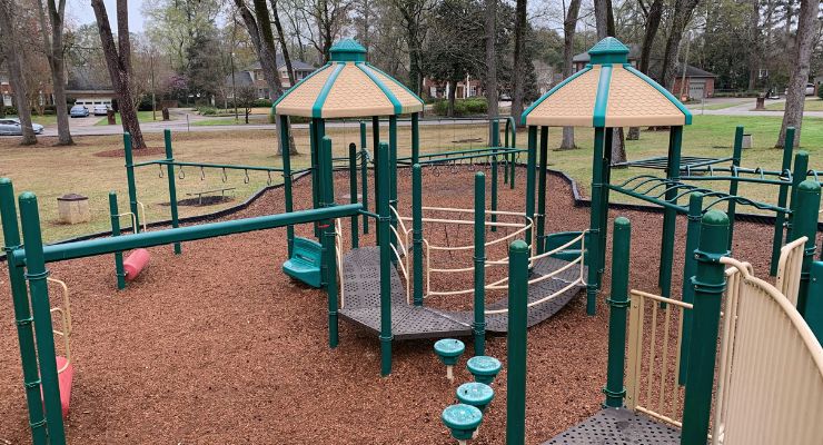 The playground at Woodland Park in Columbia, SC