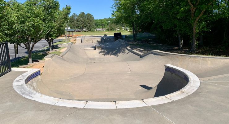 The skate park at Owens Field Park in Columbia, SC
