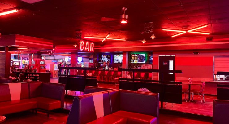 Sports bar and lounge at Bowlero in Cayce, SC