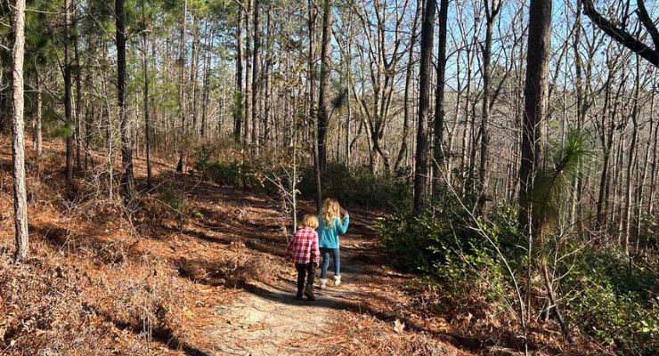 Hiking Peachtree Rock Heritage Preserve with kids