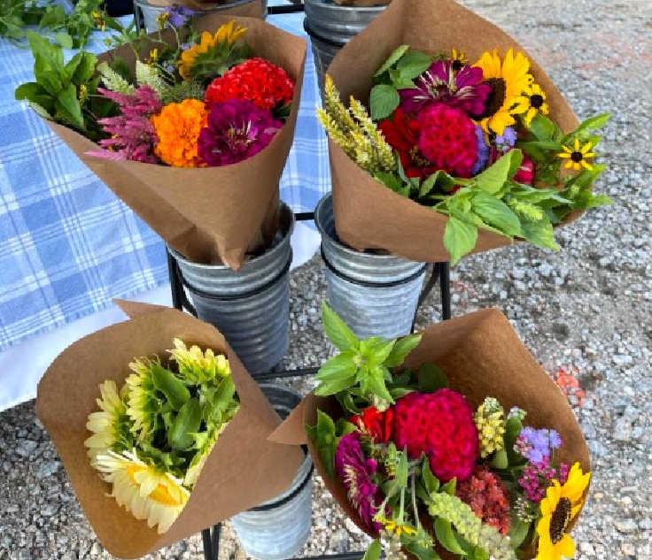 Kersahw County Farmers Market flowers