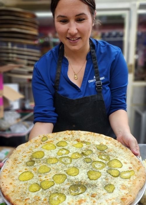 Dill pickle pizza, food at the SC State Fair