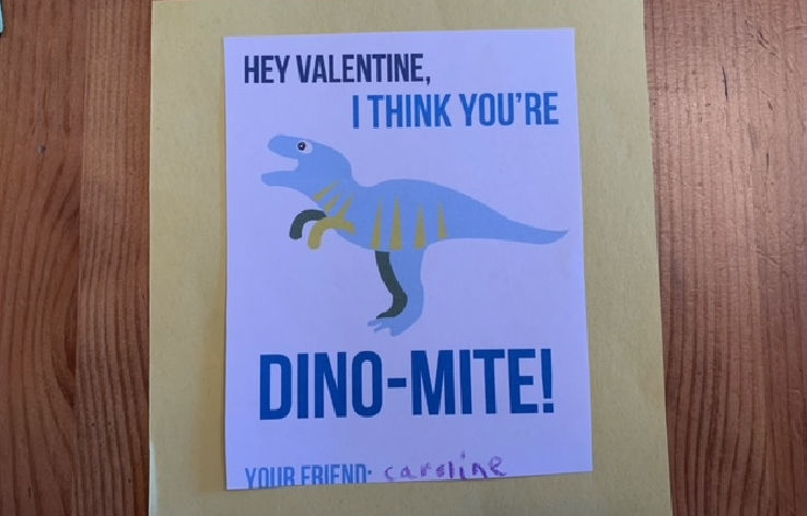 dinosaur printable valentine's day cards