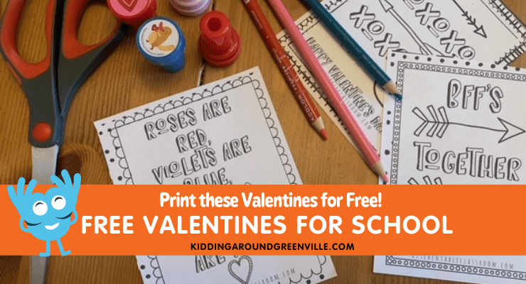 Free Valentines for School, print now