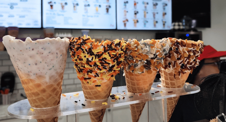 Waffle cones at LICK Ice Cream