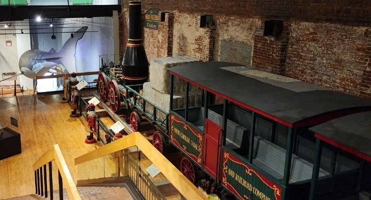 Replica: Best Friend of Charleston, first passenger train in America.