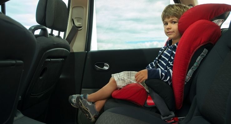 New car seat with child