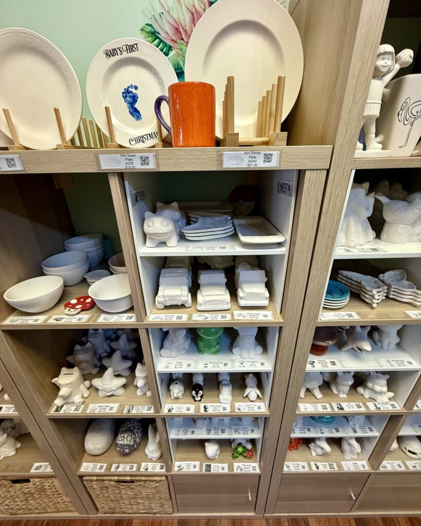Paint your own pottery at Dodo N Jeans in Camden South Carolina