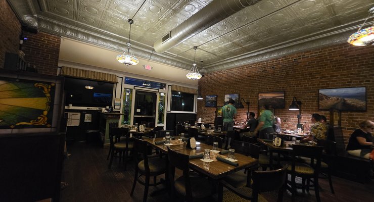 Cozy interior of O'Hara's Public House Irish pub in Lexington SC