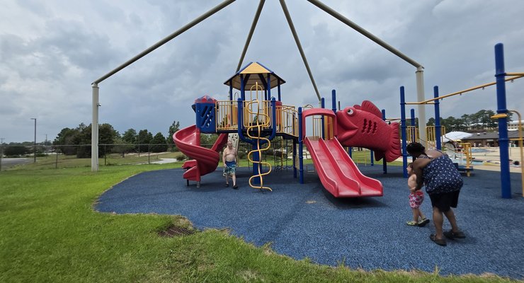 Playground area near Palmetto Falls Water Park at Fort Jackson SC