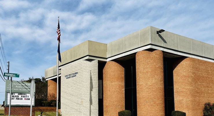 Exterior of the Cayce-West Columbia branch of Richland Library in Columbia, SC