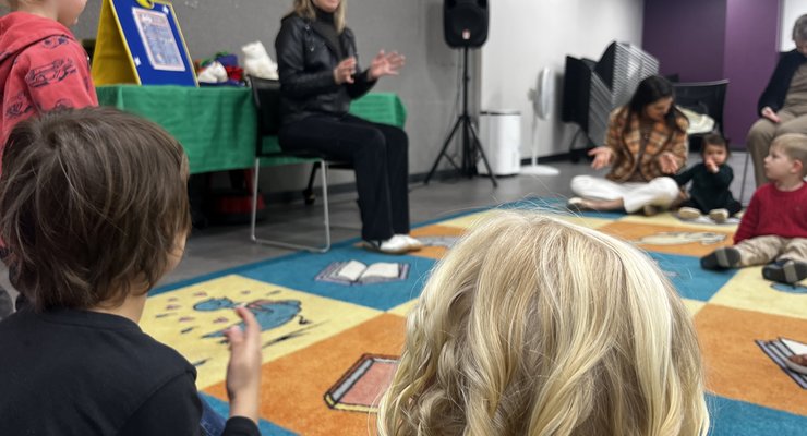 Kids enjoying storytime at Richland Library in Columbia, SC